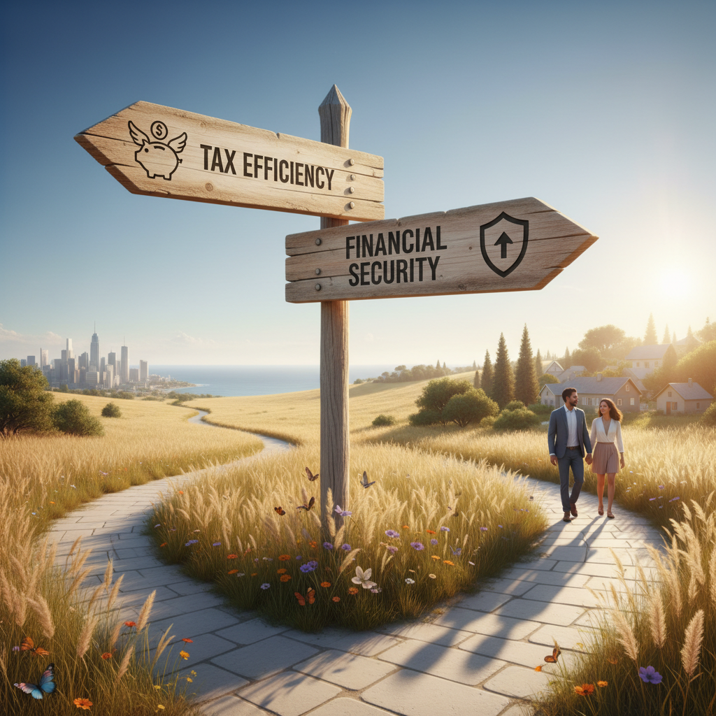 A clear path signpost pointing to 